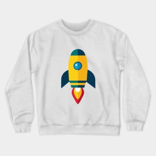 Galactic Sojourn: Retro Rocket Expedition Crewneck Sweatshirt